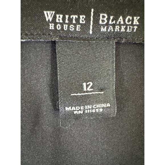 White House Black Market Black Multicolor Floral Dress Size 12 Occasion - Picture 7 of 8